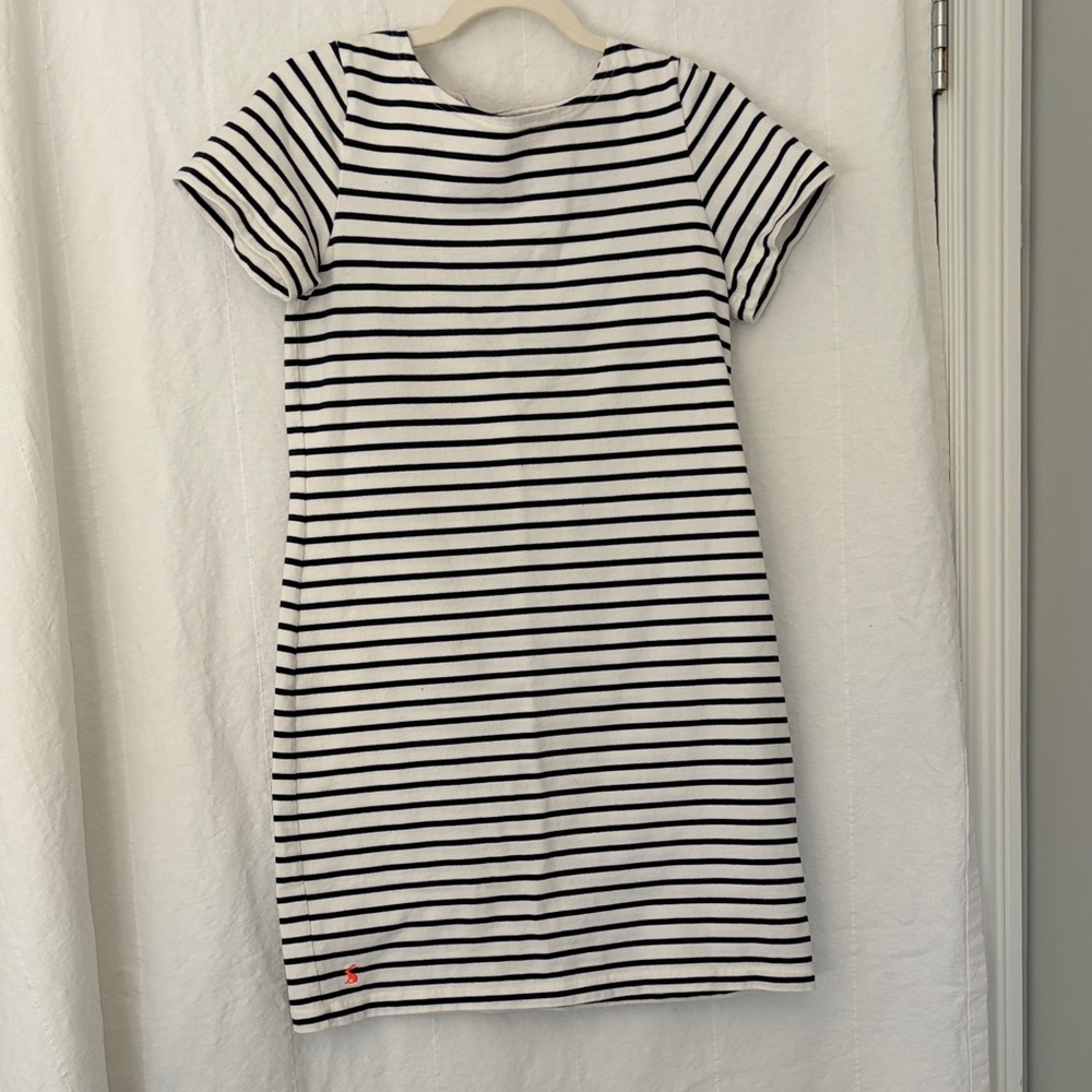 Joules Black and White Striped Dress, Size 8 - Picture 2 of 7